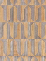 Mezzo Wood Natural and Nickel Wallpaper WTG-245304 by Scalamandre Wallpaper for sale at Wallpapers To Go