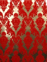 Petite Heirloom Scarlet and Gold Wallpaper WTG-246892 by Astek Wallpaper for sale at Wallpapers To Go