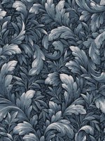 Acanthus Trail Navy Blue Peel and Stick Wallpaper WTG-249845 by NextWall Wallpaper for sale at Wallpapers To Go