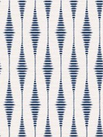 Striped Ikat Navy Blue and Linen Peel and Stick Wallpaper WTG-250924 by NextWall Wallpaper for sale at Wallpapers To Go