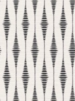 Striped Ikat Ebony and Linen Peel and Stick Wallpaper WTG-250926 by NextWall Wallpaper for sale at Wallpapers To Go