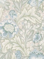 Acanthus Garden Powder Blue and Green Mist Wallpaper WTG-255392 by Seabrook Wallpaper for sale at Wallpapers To Go