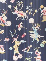 Cirque Chinois Navy Wallpaper WTG-258171 by Brunschwig and Fils Wallpaper for sale at Wallpapers To Go