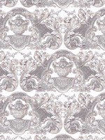 William and Mary French Gray Wallpaper WTG-258500 by Scalamandre Wallpaper for sale at Wallpapers To Go