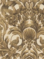Gibbons Carving Gold Wallpaper WTG-260180 by Cole and Son Wallpaper for sale at Wallpapers To Go