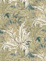Floral Folly Juniper Parchment Peel and Stick Wallpaper WTG-261470 by NextWall Wallpaper for sale at Wallpapers To Go