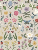 Curio Linen Peel and Stick Wallpaper WTG-261722 by Rifle Paper Co Wallpaper for sale at Wallpapers To Go