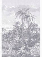 Paradise Found 02 Monochrome 4 Panel Mural WTG-261766 by Maxwell Wallpaper for sale at Wallpapers To Go