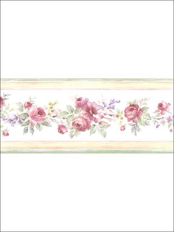 Roses Border PR79652 by Norwall Wallpaper for sale at Wallpapers To Go