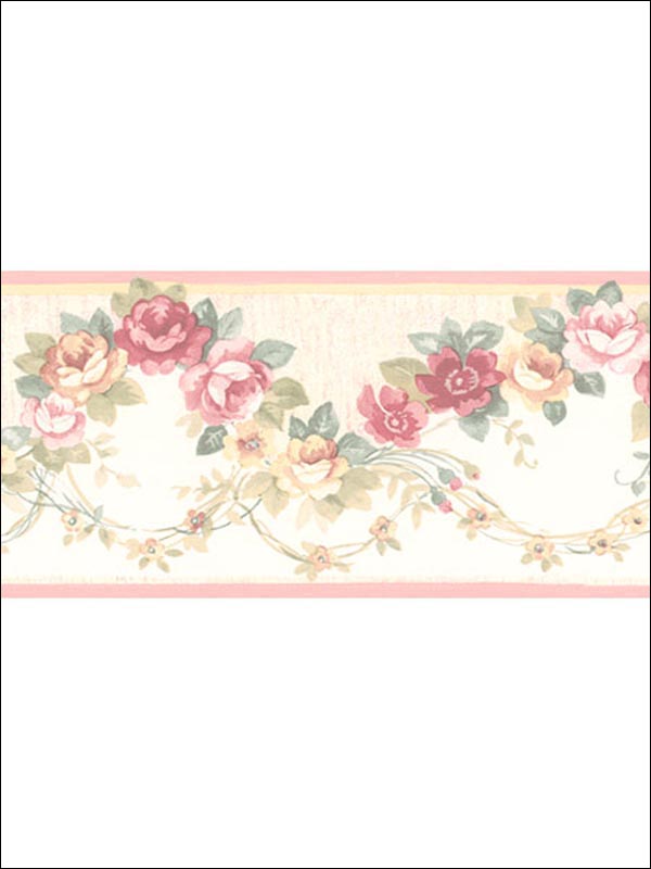 Floral Border PR79655 by Norwall Wallpaper for sale at Wallpapers To Go