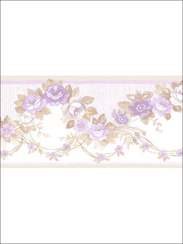 Floral Border PR79657 by Norwall Wallpaper for sale at Wallpapers To Go