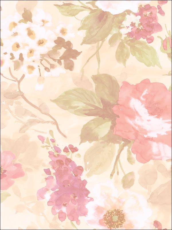 Morgan Floral Wallpaper AE30811 by Seabrook Wallpaper for sale at Wallpapers To Go