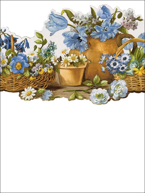 Flowers Border FK78465DC by Norwall Wallpaper for sale at Wallpapers To Go