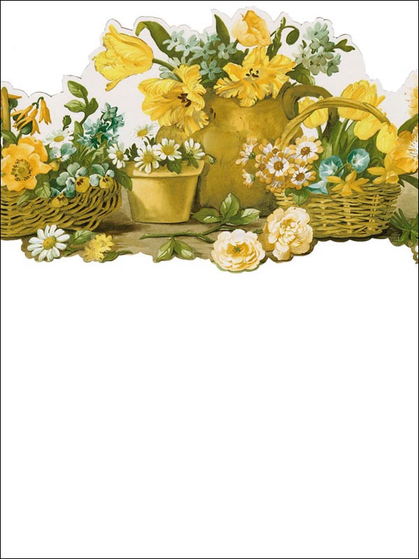 Flowers Border FK78466DC by Norwall Wallpaper for sale at Wallpapers To Go