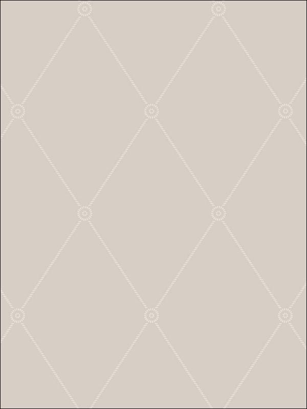 Large Georgian Rope Trellis Putty Wallpaper 10013061 by Cole and Son Wallpaper for sale at Wallpapers To Go