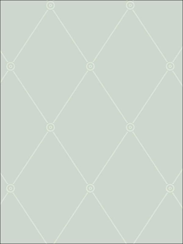 Large Georgian Rope Trellis Duck Egg Wallpaper 10013066 by Cole and Son Wallpaper for sale at Wallpapers To Go