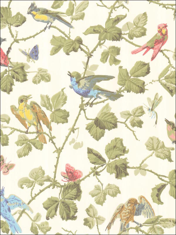 Winter Birds Multi Wallpaper 1002006 by Cole and Son Wallpaper for sale at Wallpapers To Go