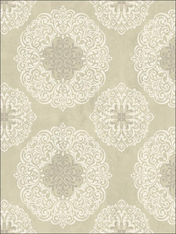 Medallion Wallpaper DL31200 by Hemisphere Wallpaper for sale at Wallpapers To Go