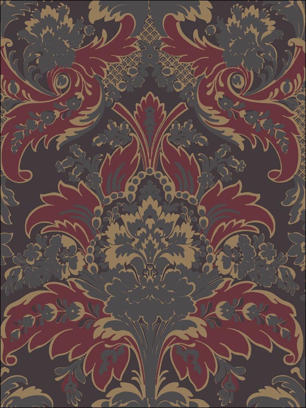 Aldwych Red and Gold Wallpaper 945029 by Cole and Son Wallpaper for sale at Wallpapers To Go