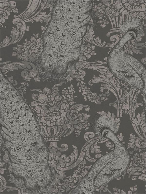 Byron Charcoal and Silver Wallpaper 947039 by Cole and Son Wallpaper for sale at Wallpapers To Go