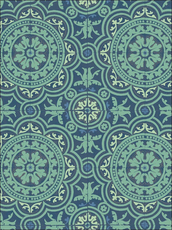 Piccadilly Teal and Gold Wallpaper 948043 by Cole and Son Wallpaper for sale at Wallpapers To Go