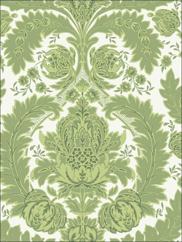 Coleridge Green and Ivory Wallpaper 949050 by Cole and Son Wallpaper for sale at Wallpapers To Go