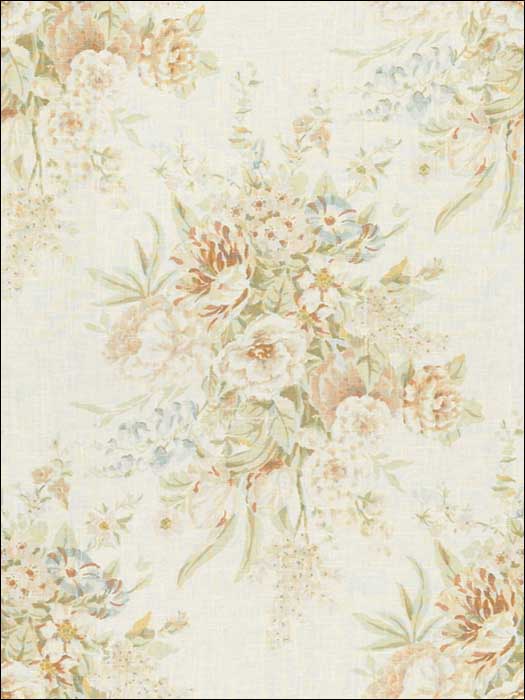 Sherbourne Ii Peach Aqua Multipurpose Fabric BFC3506713 by Lee Jofa Fabrics for sale at Wallpapers To Go