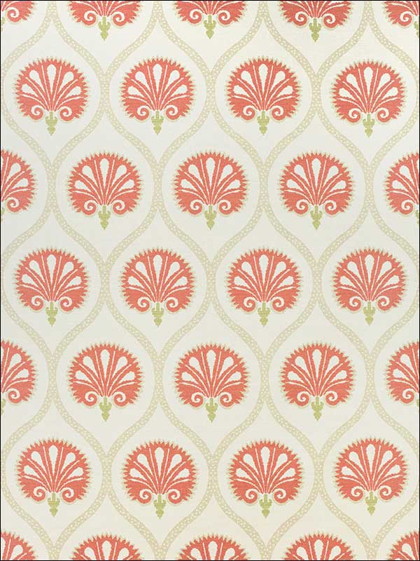 Kimberly Tomato Fabric F985016 by Thibaut Fabrics for sale at Wallpapers To Go