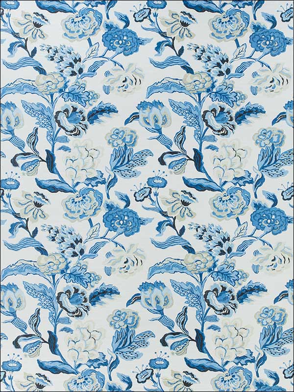 Navesink Blue and White Fabric F985035 by Thibaut Fabrics for sale at Wallpapers To Go