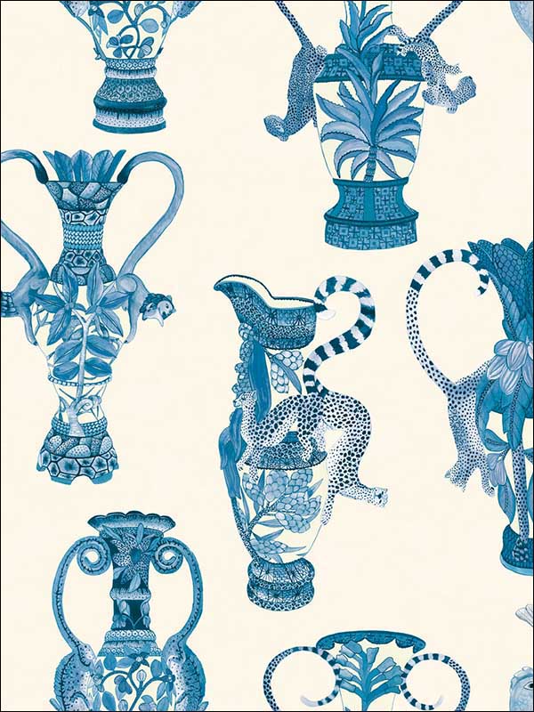 Khulu Vases Blue And White Wallpaper 10912059 by Cole and Son Wallpaper for sale at Wallpapers To Go