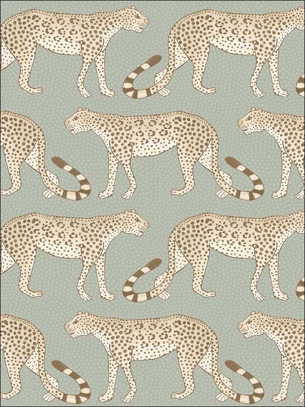 Leopard Walk Olive And White Wallpaper 1092009 by Cole and Son Wallpaper for sale at Wallpapers To Go