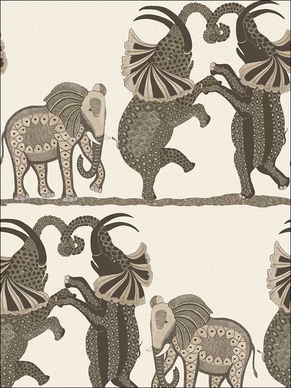 Safari Dance Neutral And Charcoal Wallpaper 1098036 by Cole and Son Wallpaper for sale at Wallpapers To Go