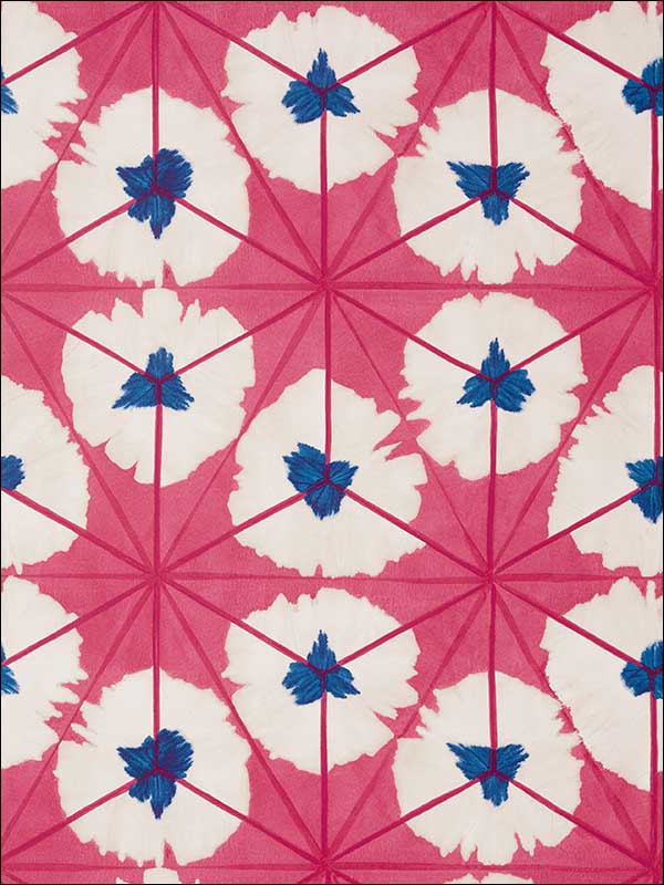 Sunburst Pink and Blue Wallpaper T13087 by Thibaut Wallpaper for sale at Wallpapers To Go