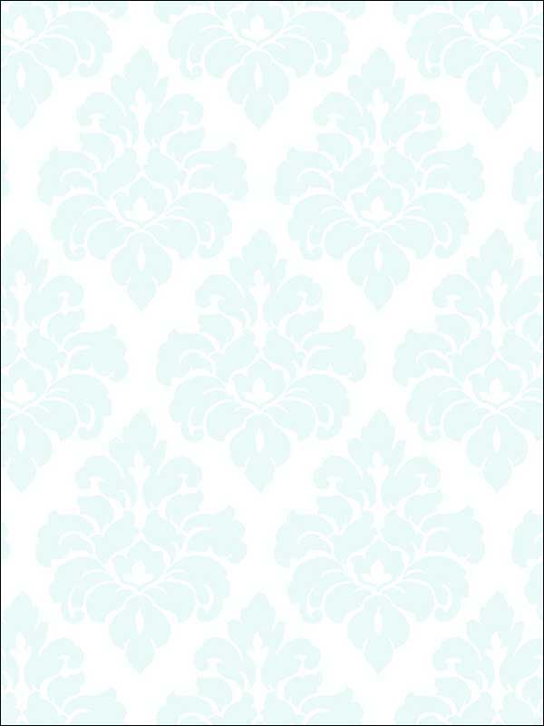 Petite Damask Sea Wallpaper HC80202 by Wallquest Wallpaper for sale at Wallpapers To Go