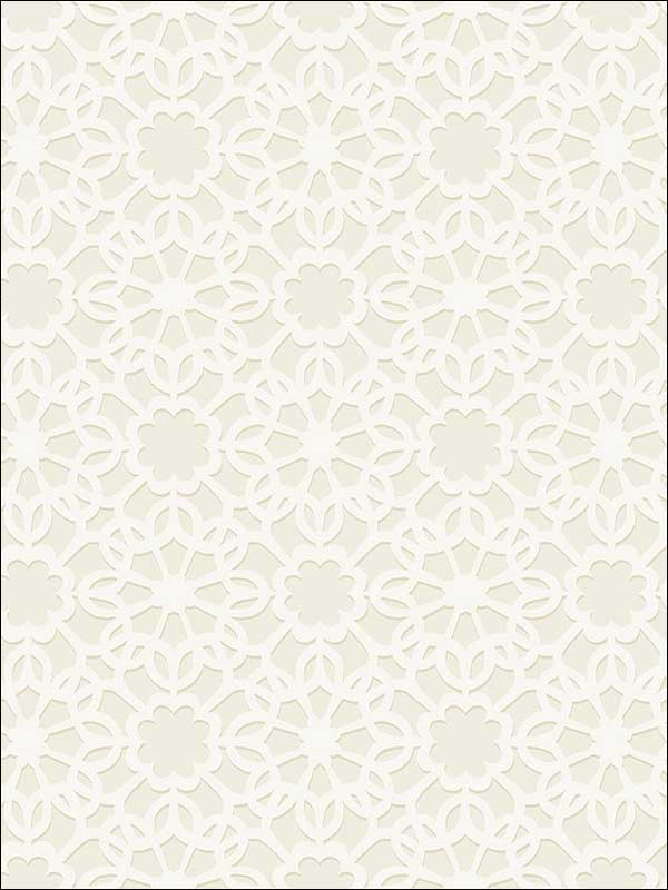 Flower Power Peanut Wallpaper HC80305 by Wallquest Wallpaper for sale at Wallpapers To Go