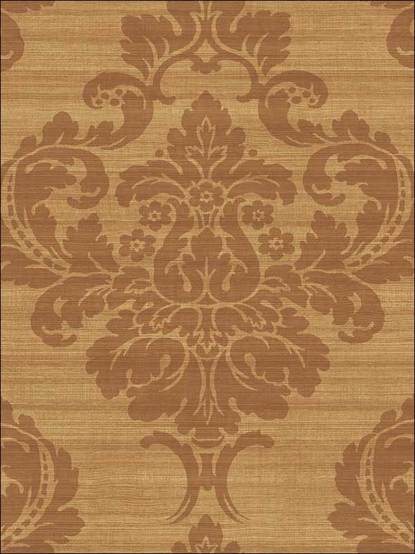 Grasscloth Look Damask Stria Wallpaper Textured Wallpaper RC10931 by Wallquest Wallpaper for sale at Wallpapers To Go
