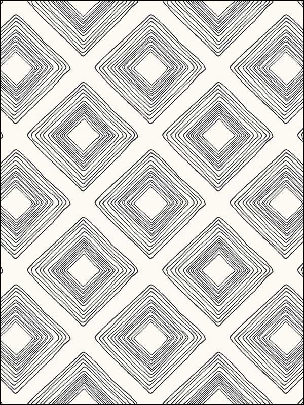 Diamond Sketch Black on White Wallpaper ME1579 by York Wallpaper for sale at Wallpapers To Go
