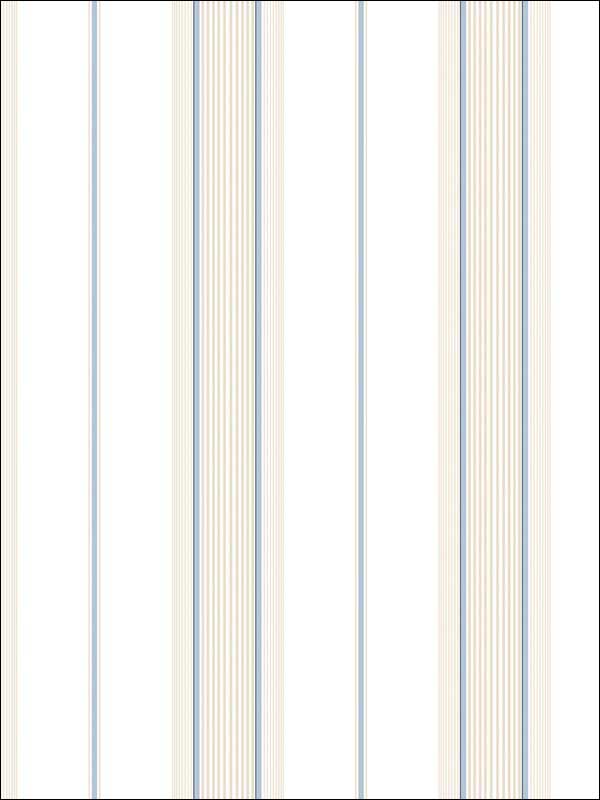 Multi Striped Blue Beige and White Wallpaper G67573 by Galerie Wallpaper for sale at Wallpapers To Go
