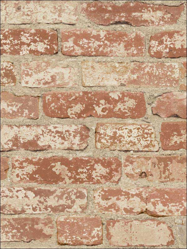 Stuccoed Red Brick Peel and Stick Wallpaper RMK9035WP by York Wallpaper for sale at Wallpapers To Go