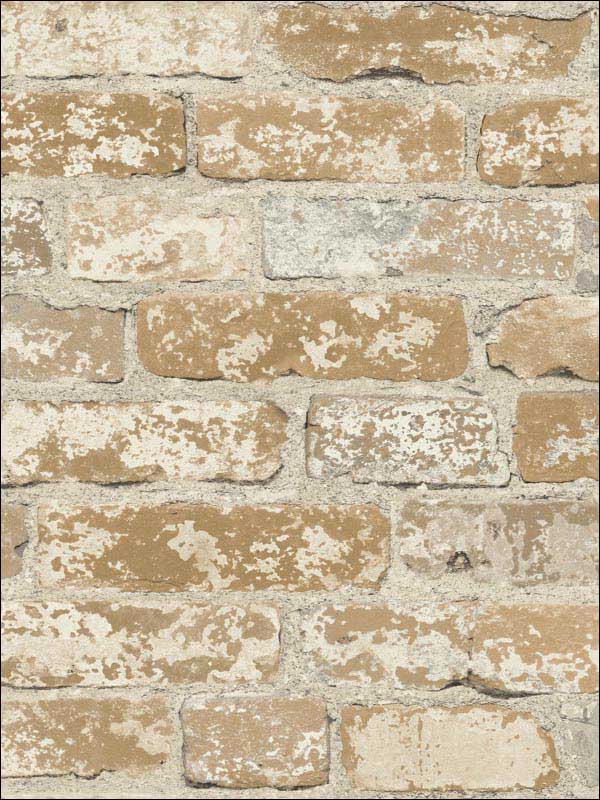 Stuccoed Brown Brick Peel and Stick Wallpaper RMK9037WP by York Wallpaper for sale at Wallpapers To Go