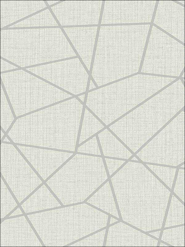 Heath Silver Geometric Linen Wallpaper 2765BW40308 by Kenneth James Wallpaper for sale at Wallpapers To Go