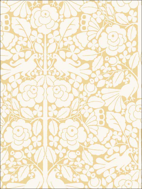 Fairy Tales Yellow Wallpaper MK1162 by Magnolia Home Wallpaper for sale at Wallpapers To Go