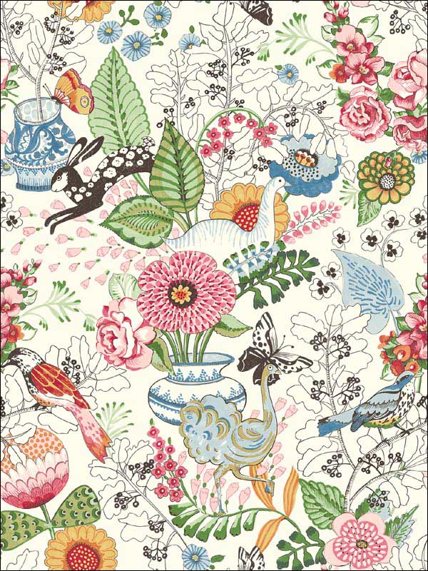 Whimsy Multicolor Fauna Wallpaper 282112801 by A Street Prints Wallpaper for sale at Wallpapers To Go