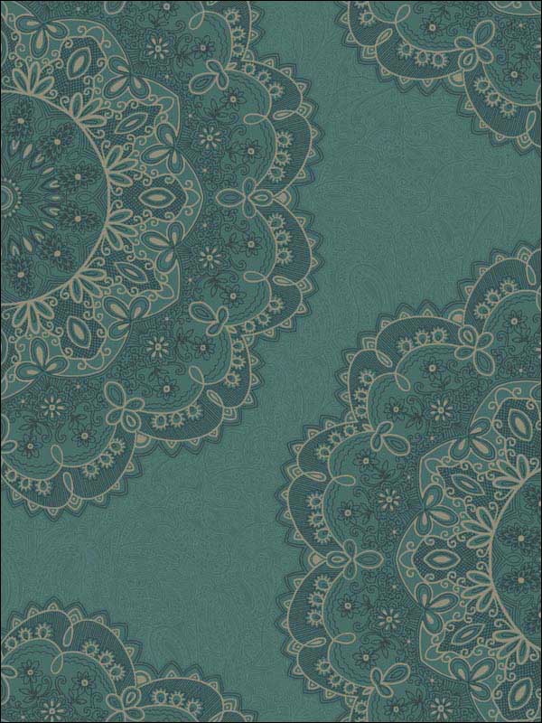 Medallion Glitter Wallpaper 2010904 by Seabrook Wallpaper for sale at Wallpapers To Go