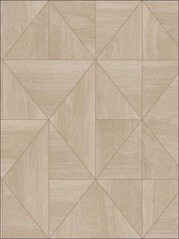 Cheverny Beige Geometric Wood Wallpaper 290825323 by A Street Prints Wallpaper for sale at Wallpapers To Go