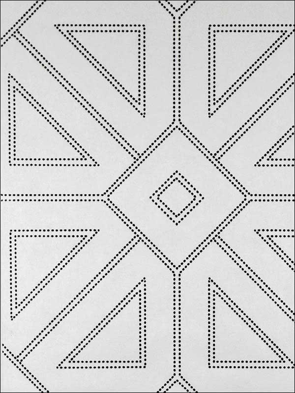 Voltaire Off White Geometric Wallpaper 290287336 by A Street Prints Wallpaper for sale at Wallpapers To Go