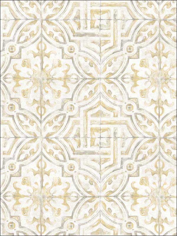 Sonoma Yellow Beach Tile Wallpaper 312012337 by Chesapeake Wallpaper for sale at Wallpapers To Go
