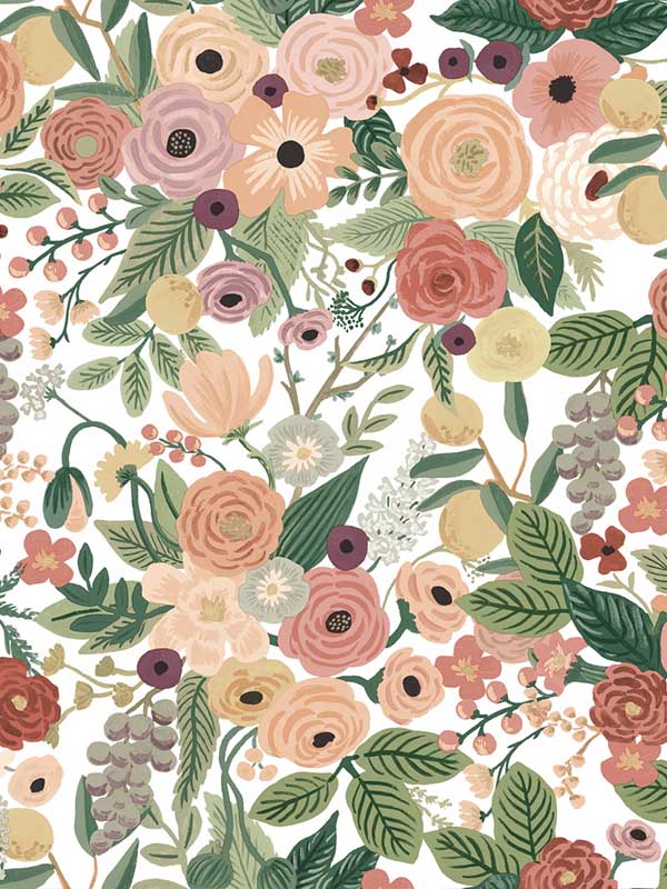 Garden Party Burgundy Peel and Stick Wallpaper PSW1203RL by Rifle Paper Co Wallpaper for sale at Wallpapers To Go