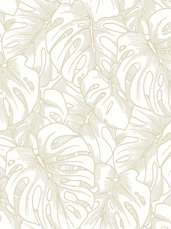 Balboa Gold Botanical Wallpaper 296487341 by A Street Prints Wallpaper for sale at Wallpapers To Go