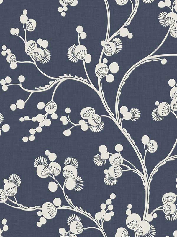 Dahlia Trail Navy Wallpaper SS2505 by York Wallpaper for sale at Wallpapers To Go